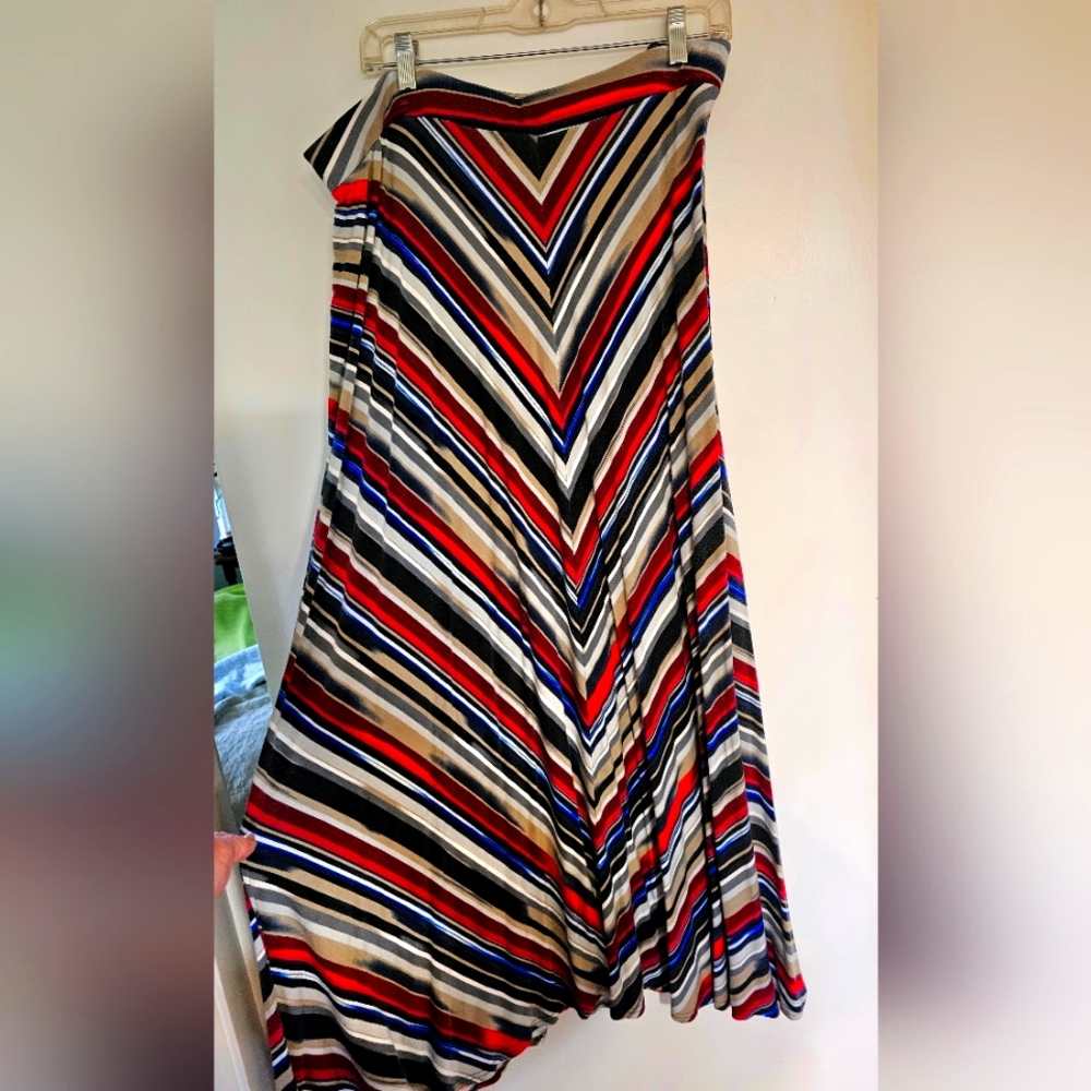 Lane Bryant Multicolor Pull on A-Line Long Maxi Skirt Size 22/24